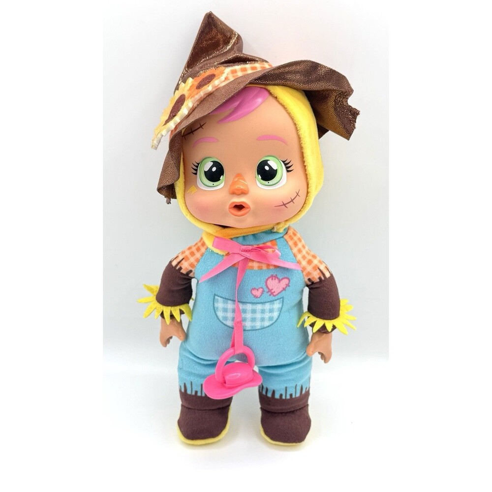 Cry Babies Doll Tiny Cuddles 12"‎ Scarecrow With Pacifier  Halloween Decor